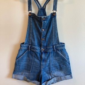 Hollister Denim Overall Shorts